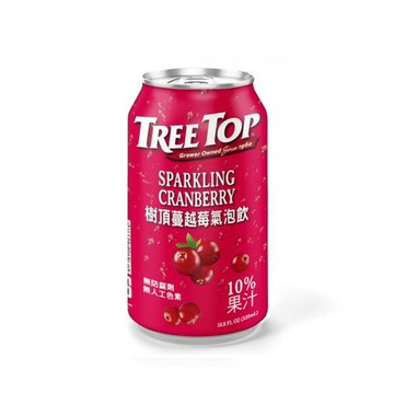Tree top 《Treetop》  蔓越莓氣泡飲320mlx48入(罐裝)