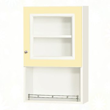 文創集-南亞塑鋼     艾格 南亞塑鋼1.3尺單開門下單空格衛浴吊櫃/收納櫃-40.6x23.5x65cm免組
