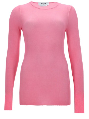 msgm t-shirt in viscosa