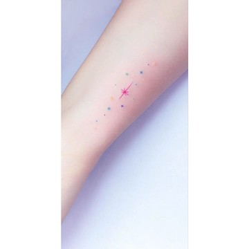 「星星堆滿天」超美 星星 光芒  紋身貼紙 微刺青 輕紋身 紋身貼 可愛 小清新 抖音同款 超美 性感 網紅 小紅書同款