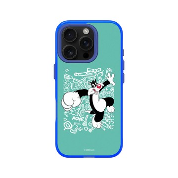 iPhone 16 Pro Clear 激光藍 - 樂一通 Looney Tunes - 亂花系列-傻大貓