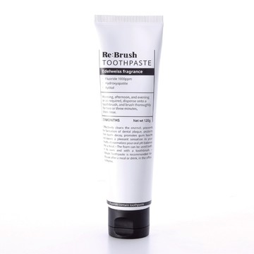 【官方總代理現貨】Re:Brush｜雪絨花高氟防齲齒牙膏 120g