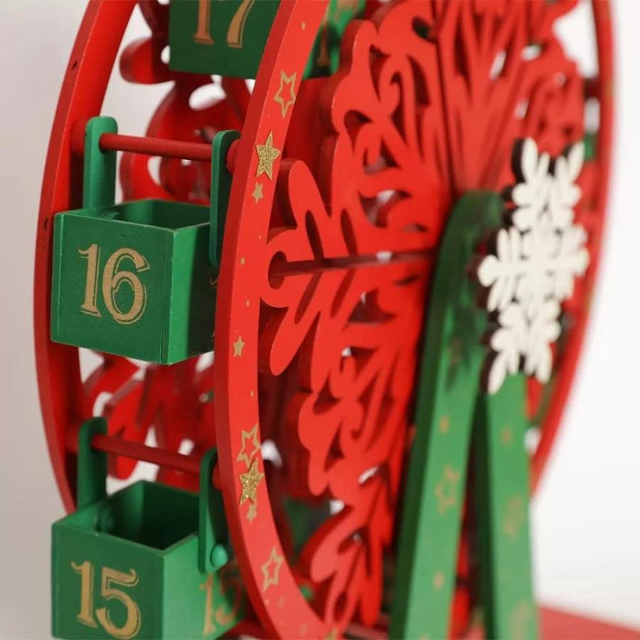 Advent Calendars Advent Calendar Wood Ferris Wheel Christmas D?cor Candy Bo