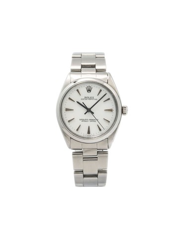 Rolex - pre-owned Oyster Perpetual 34mm - unisex - stainless steel/Sapphire - One Size - White