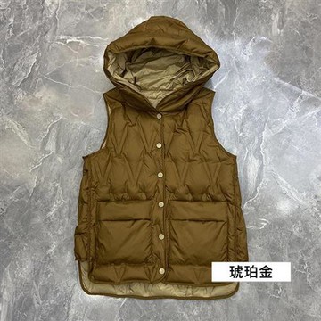 【巴黎精品】羽絨背心白鴨絨外套-連帽馬甲雙面穿輕薄女外套5色p1bl5