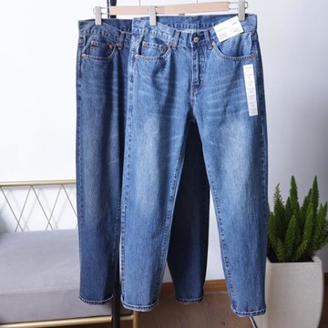 「簡約彰顯氣質！版型很棒！外貿男裝春季休閑重工水洗小直筒牛仔