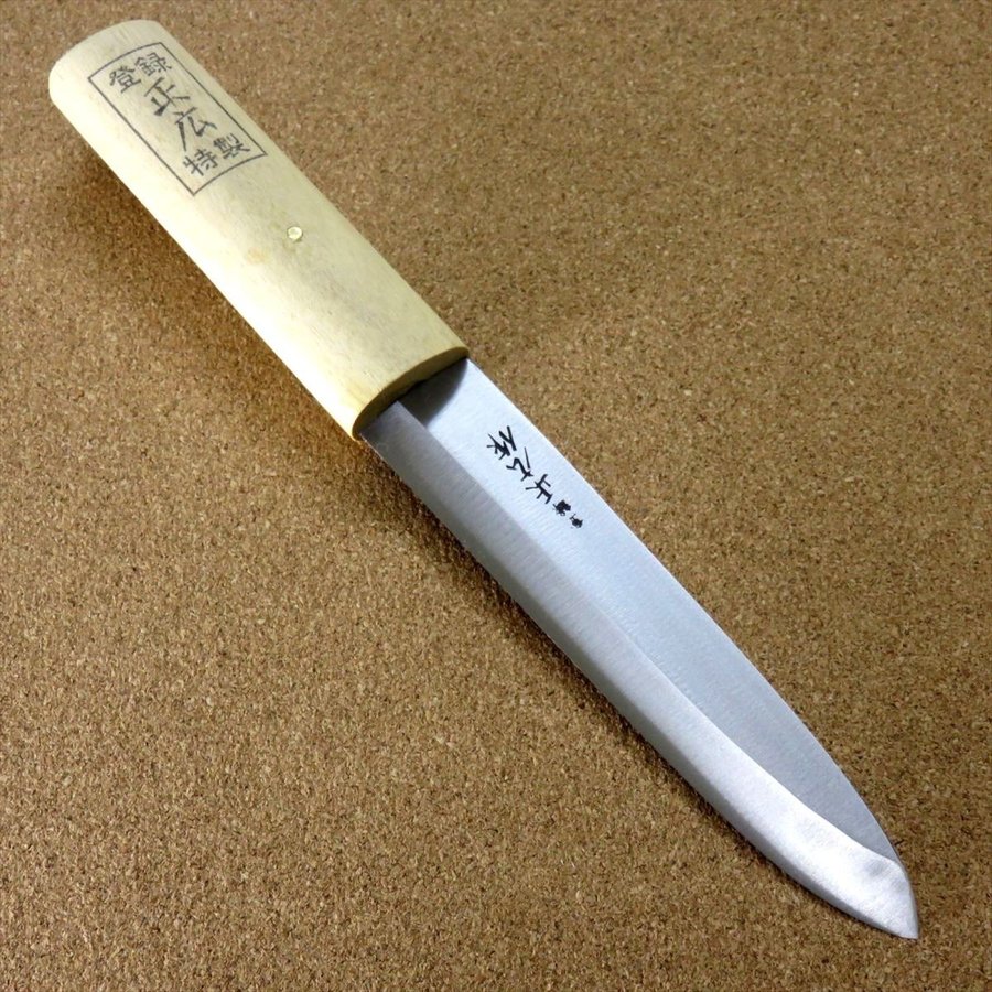 関の刃物 間切包丁 15cm 150mm 正広 カーボン モリブデン 鞘付き アウトドア 魚釣り ロープの切断 漁師用 右利き用万能片刃包丁 日本製 通販 Lineポイント最大0 5 Get Lineショッピング