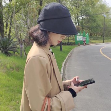 艾達精品一號漁夫帽女小邊韓版防曬百搭設計感盆帽小眾小頭圍帽子