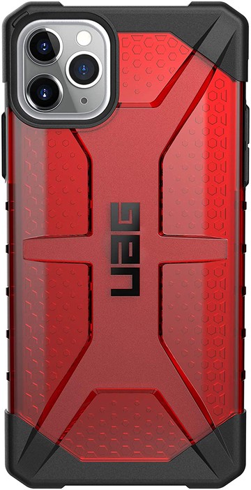 【美國代購】UAG 專為 iPhone 11 Pro Max [6.5 英寸] 等離子羽毛輕堅固 軍用跌落測試保護套 透紅