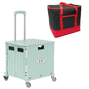 (贈保溫袋)u-cart 優卡得65l超大容量萬向輪摺疊購物車 煞車功能 買菜車 手推車