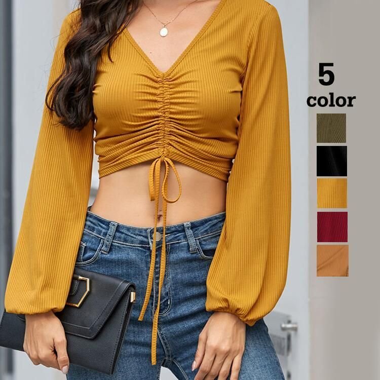 ダンス衣装 トップス 黒 へそ出し カットソー レディース 長袖 バック リボン 韓国 ダンス 衣装 ヒップホップ 韓国ファッション ストリート系 ファッション クロ 通販 Lineポイント最大get Lineショッピング