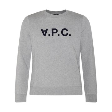 A.p.c. - Hathered Grey Cotton Sweatshirt