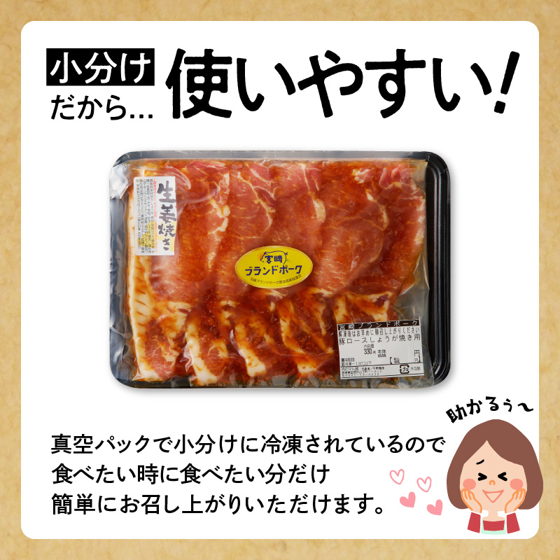 豚ロース生姜焼きタレ漬け（330g×2袋）計660g　N061-A068