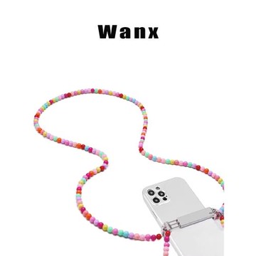 玩肆 彩虹泡泡串珠手機鏈條手機掛繩斜挎可背新款手機殼手腕掛鏈