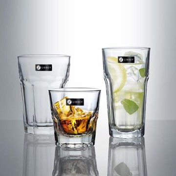 libbey利比玻璃杯水杯威士忌酒杯啤酒白酒杯子輕奢高檔高端高級感