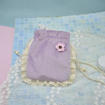 小斜挎包女百搭迷你可愛少女韓版Ins日系小清新抽繩刺繡斜跨包