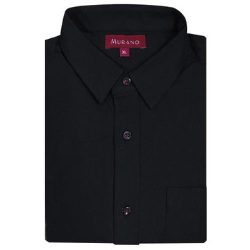 【MURANO】彈力休閒男款長袖襯衫-黑色/紅色