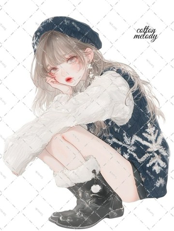 original sticker no.7513 人物貼紙 原創貼紙 人物貼紙 女孩貼紙 原創人物貼紙