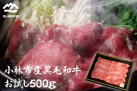  国産 牛肉 宮崎牛 おためしすき焼き用　500ｇ×１Ｐ（お肉 モモ ウデ すき焼き 焼肉 赤身 スライス）