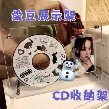 隔日達⭐臺灣現貨🌛CD小卡唱片照片相框專輯亞克力立牌透明桌麵擺臺擺件愛豆展示架 擺件愛豆展示架 壓克力桌麵收納 09C