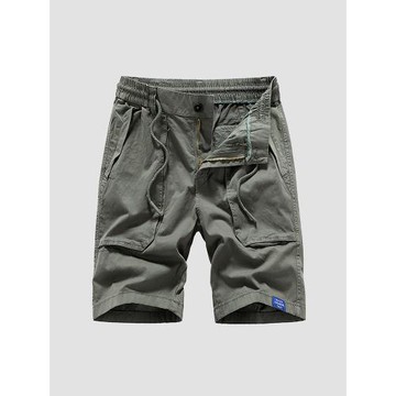 美式重磅復古工裝短褲男士夏季2024寬松直筒立體拉鏈大口袋五分褲