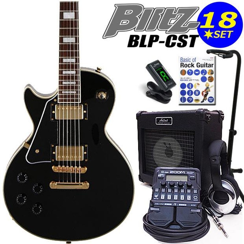 エレキギター 左利き 初心者セット ZOOM G1Four付 BLP-CST/LH BK Blitz