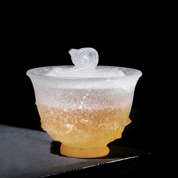 唐豐琉璃三才蓋碗茶杯家用功夫泡茶碗單個手抓碗大號八寶碗冰凍燒