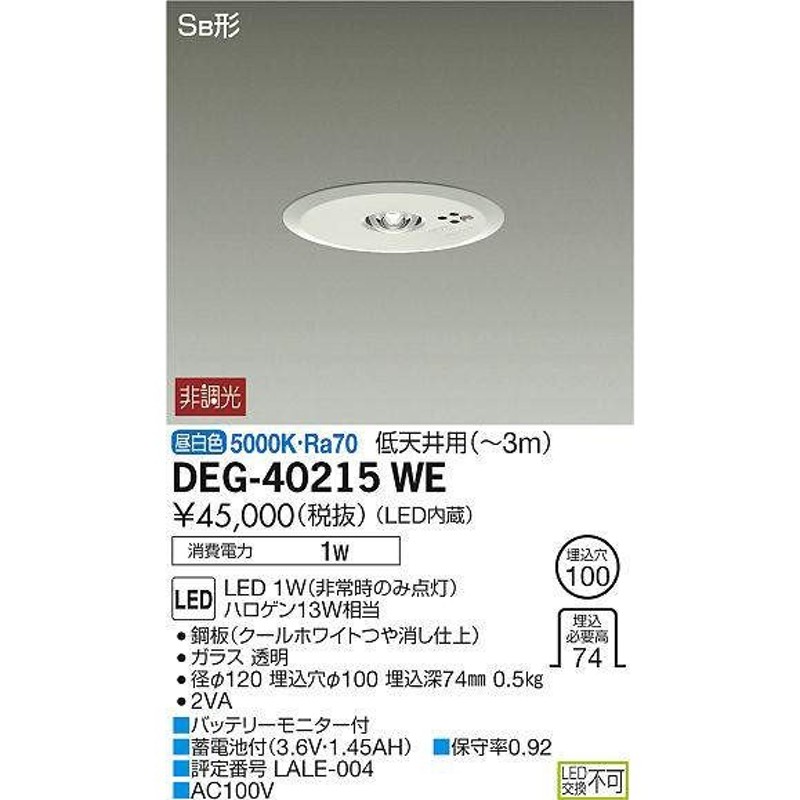 ダイコウ非常照明 DEG-40215WE 新品未使用 非常灯