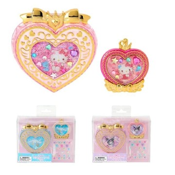 小禮堂 Sanrio 三麗鷗 飾品盒2入組 (愛心款) Kitty 大耳狗 酷洛米