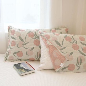 枕巾一對裝純棉五層純棉紗全棉歐式加大加厚高檔情侶枕頭墊巾蓋巾