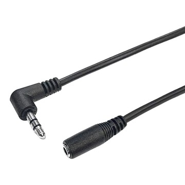 i-gota 愛購它 3.5AUX立體聲延長線 L型 3m  3.5PS03-L  黑色  1條