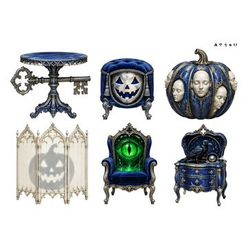 【9 月新品】20-154-0084 剪貼紙 瘋狂哥德萬聖節