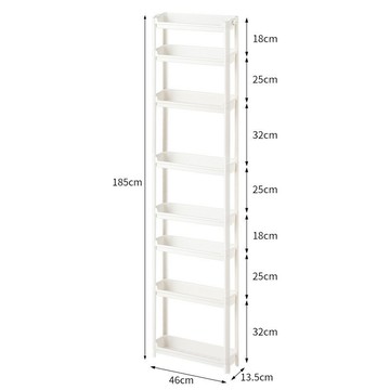 【含稅/免運】 家用臥室多層大容量收納門后夾縫收納窄邊柜落地式夾縫置物架