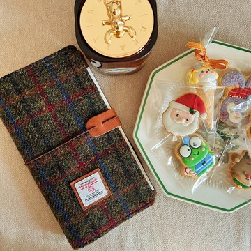 Harris Tweed 筆記本復古記事本活頁本 TN 手賬本標准護照隨身手帳本