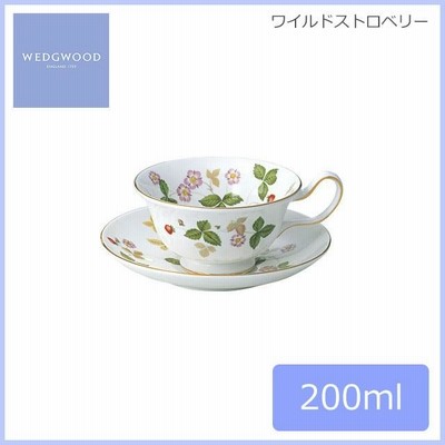 ウェッジウッド ワイルドストロベリー ティーカップ＆ソーサー (ピオニー) 200ml (WS-PCS) キッチン、台所用品