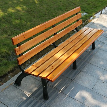 ??快速出貨?? 公司貨 公園椅戶外長椅鐵藝長條椅庭院休閑防腐實木靠背廣場園林排椅長凳