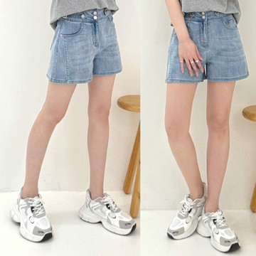 雙扣剪裁短褲(S-3L) 370453