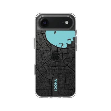 iPhone Air Clear Case（相機按鈕） 透明 - JOCR - Doha (Black Logo)