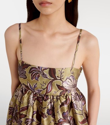 Alémais Citron floral midi dress