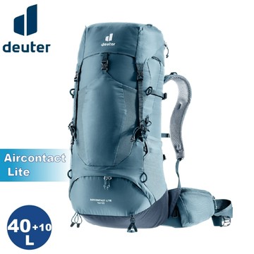 【Deuter 德國 Aircontact Lite 40+10L 拔熱透氣背包《霧藍》】3340123/專業輕量透氣背包