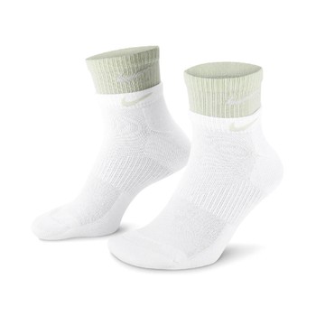 Nike 耐吉 短襪 Everyday Plus Cushioned Training 白綠 雙層襪 休閒襪 襪子 DH4058-105