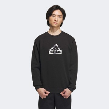 adidas 愛迪達 上衣 男款 長袖上衣 大學T 運動 亞規 TH LOGO SWT 黑 IT3961