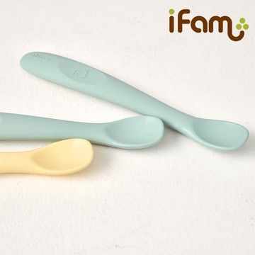 韓國 iFam - 矽膠安全湯匙〈1入〉-薄荷綠-22mm x 152mm