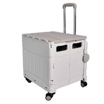 Life+ 多功能秒開收折疊式購物車 四輪款升級重量版  素色  1個