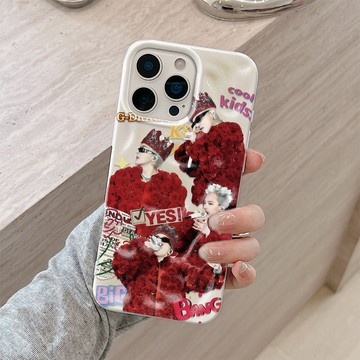 iPhone17ProMax質感隕石保護殼 明星照片 蘋果16 15 14 13 12 精準大孔孔位 防撞防摔軟殼