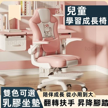【Today】發票保固 昇降腳踏 翻轉扶手 乳膠坐墊 學習椅 成長椅 寫字椅 兒童電腦椅 兒童書桌椅 兒童升降椅