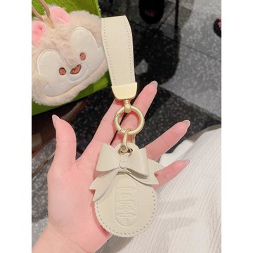 適用于2023新款寶馬mini/Cooper汽車高端羊皮鑰匙套蝴蝶結小掛飾