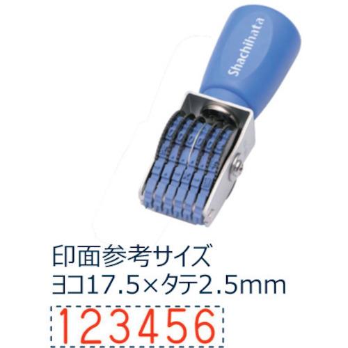 シヤチハタ 回転ゴム印欧文6連6号 ゴシック体(1個) 品番：CF-66G