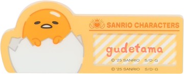 asdfkitty*三麗鷗 壓克力姓名牌 別針 徽章 胸針 藍盒-蛋黃哥-日本正版