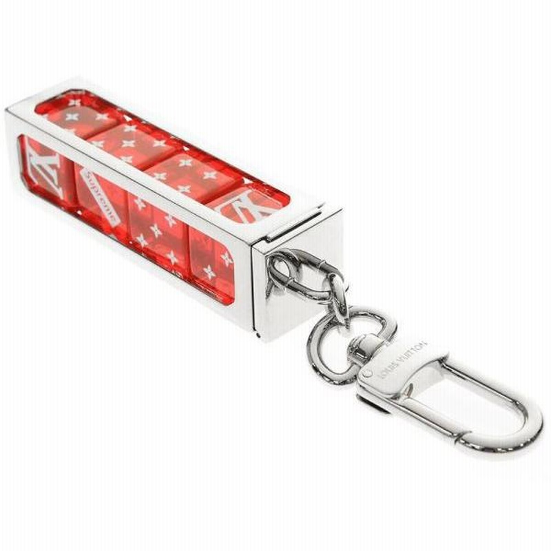 ルイヴィトン ダイス シュプリームコラボ バッグチャーム キーホルダー 